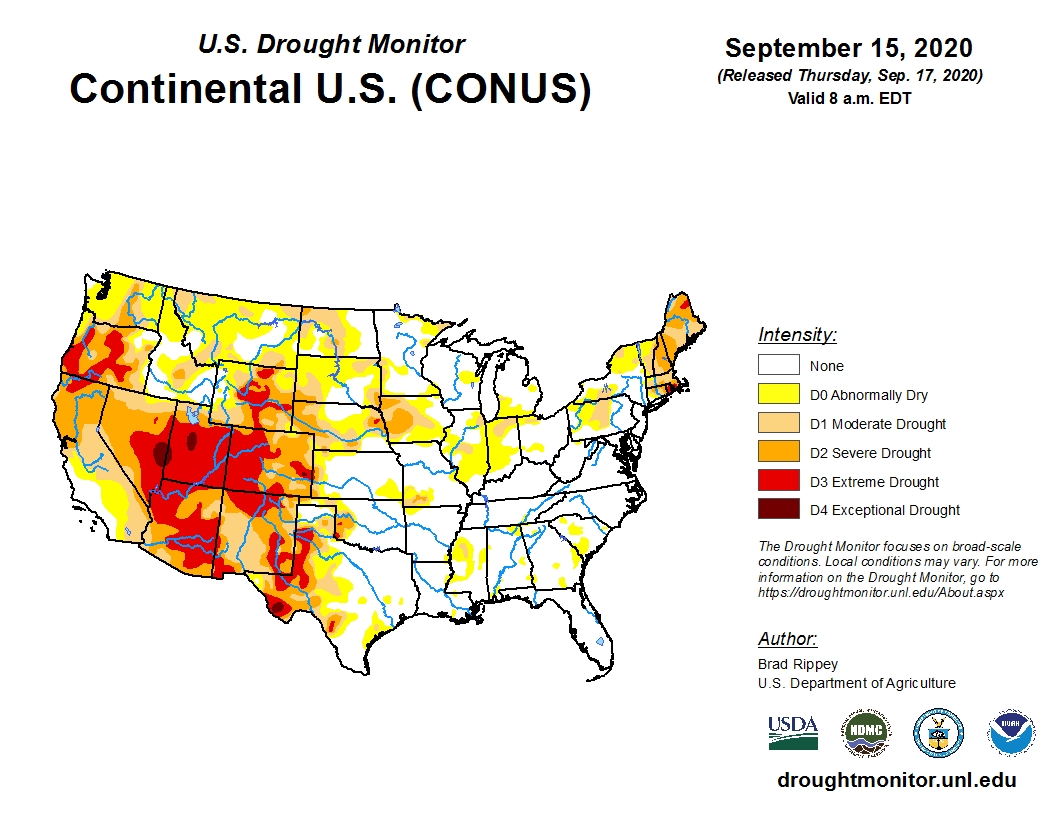 Drought Conditions Improve For Oklahoma As The Nation Focuses On Western Wildfires