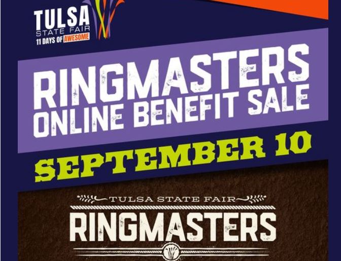 Tulsa State Fair Ringmaster Online Benefit Sale Coming up Tomorrow, September 10 
