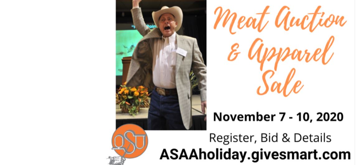 OSU Animal Science Alumni Association Hosts Online Meat Auction & Apparel Sale November 7 -10, 2020