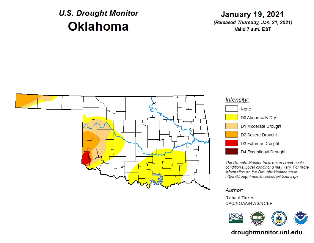 Latest U.S. Drought Monitor Map Shows a Mostly Quiet And Dry Period The Past Week
