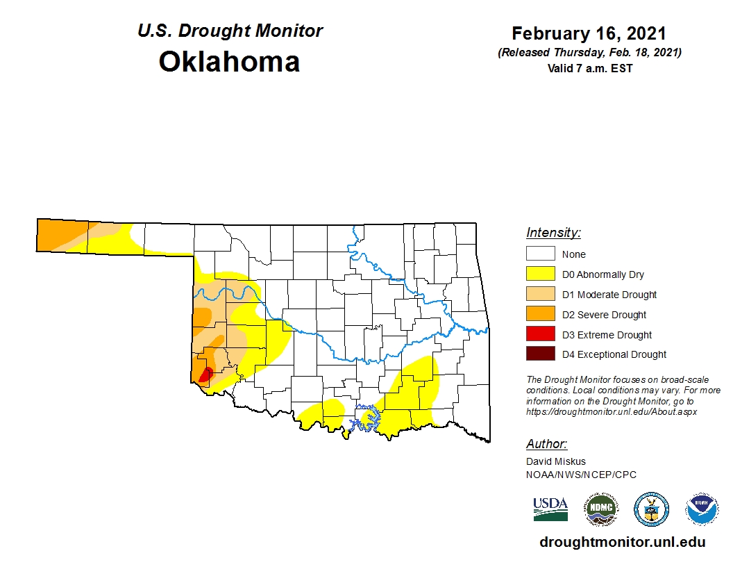 Latest U.S. Drought Monitor Map Shows Snow Erased Some Drought Conditions