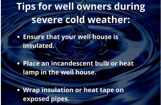 Tips and Help for Well Owners During Severe Cold Weather 
