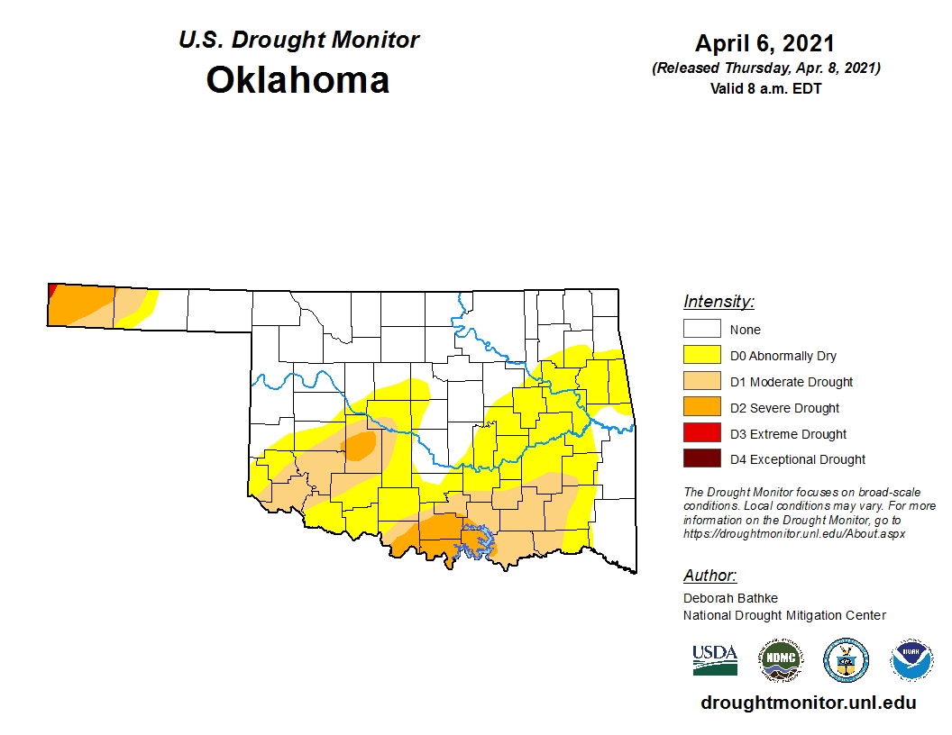 Drought Concerns Enhanced  For Much of The Country, Including Oklahoma, in Latest NOAA Drought Monitor Update