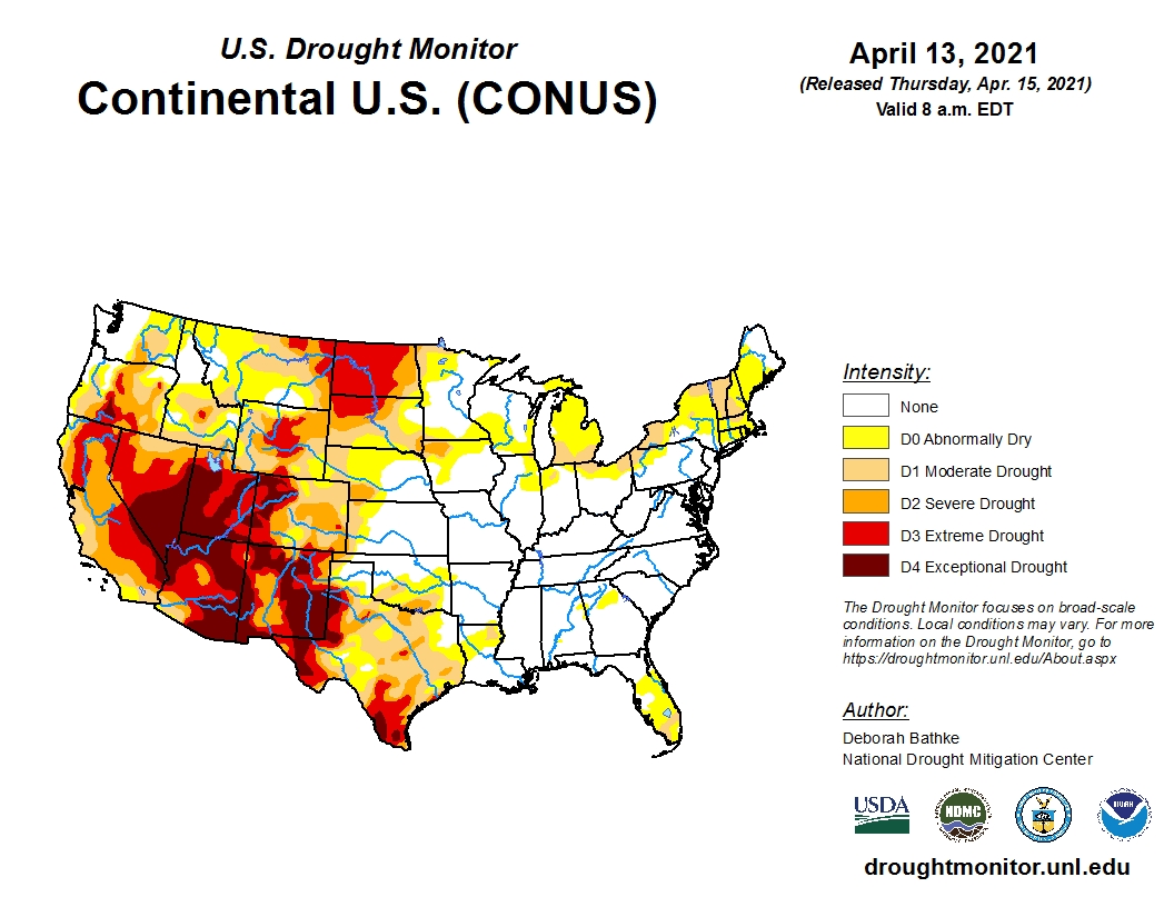 Latest Drought Map Shows Some Slight Improvement But Long Term Outlook is Not Encouraging