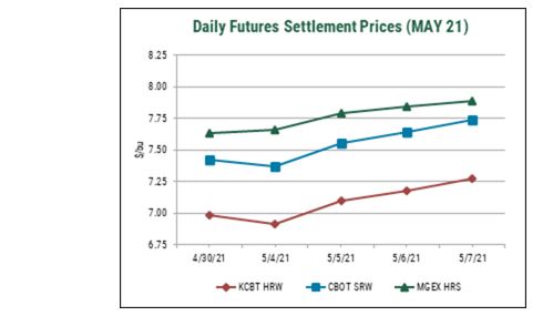 Weekly Wheat Price Report for Friday, May 7, 2021