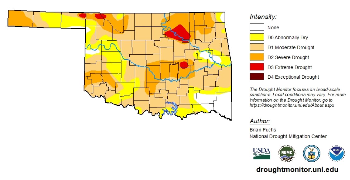 USDA Designates Two Oklahoma Counties as Primary Natural Disaster Areas Because of Drought