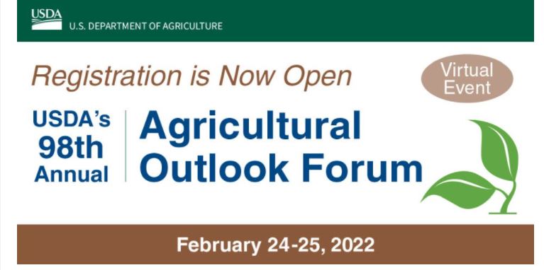 USDA Opens Registration for the 2022 Agricultural Outlook Forum
