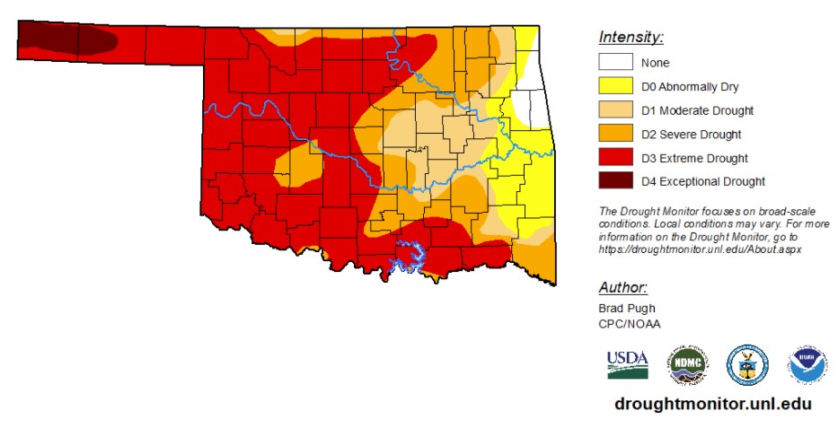 More Than 97% of Oklahoma is Facing Abnormally Dry Conditions or Worse