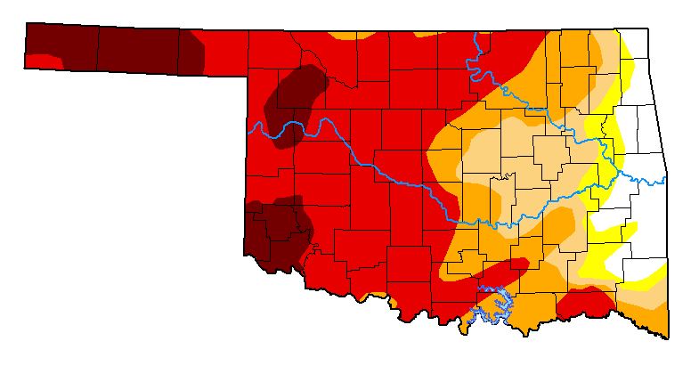 Exceptional Drought Expanded to cover more of the Oklahoma and Texas panhandles