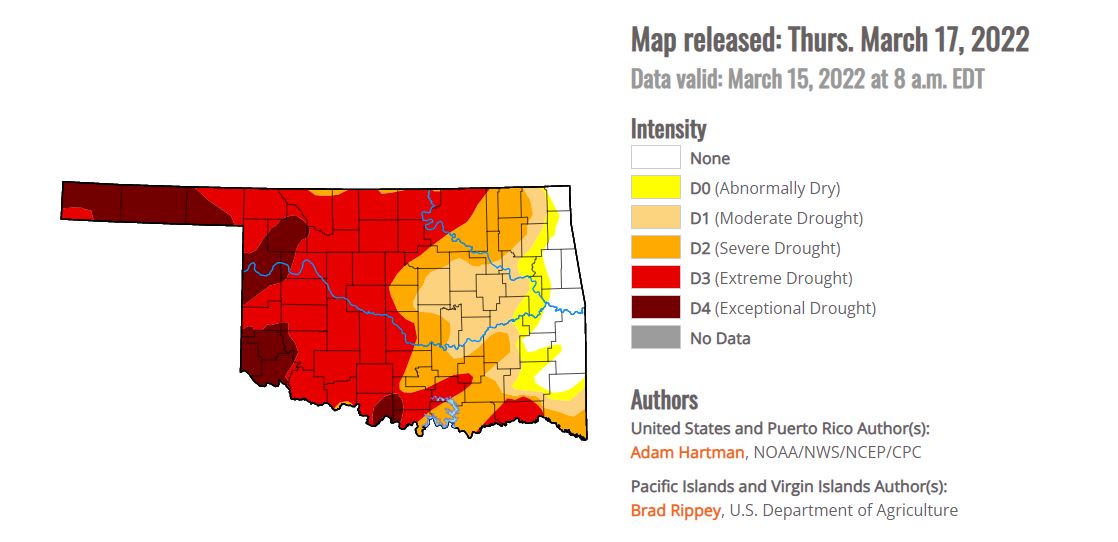 Drought Continues Across Oklahoma and Texas With Severe Weather in the Forecast 