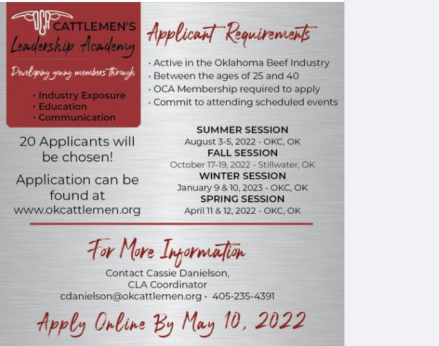 Cattlemen's Leadership Academy (CLA) Applications are OPEN!