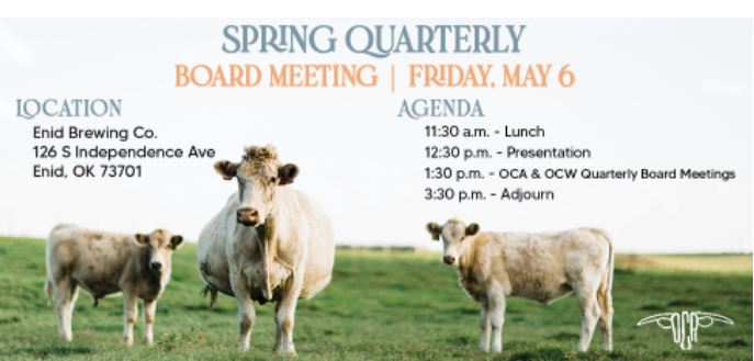 OCA Spring Quarterly Board of Directors Meeting Friday May 6
