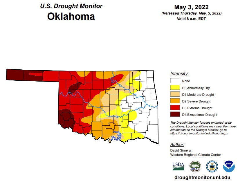 Drought Improves Across Parts of The State But Persits in Western Oklahoma