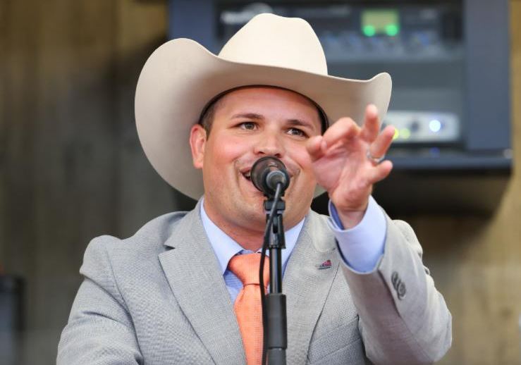 Justin Dodson of Welch, Okla., earned Reserve Champion honors at World Livestock Auctioneer Championship