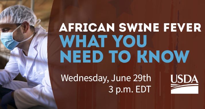 African Swine Fever: What You Need to Know Webinar Coming up June 29th, 2pm 