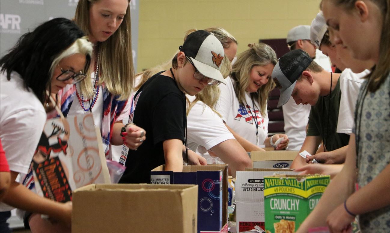 American Farmers and Ranchers Youth Summit Wraps up with over 300 Care Boxes packed for Our Men & Women Serving Overseas