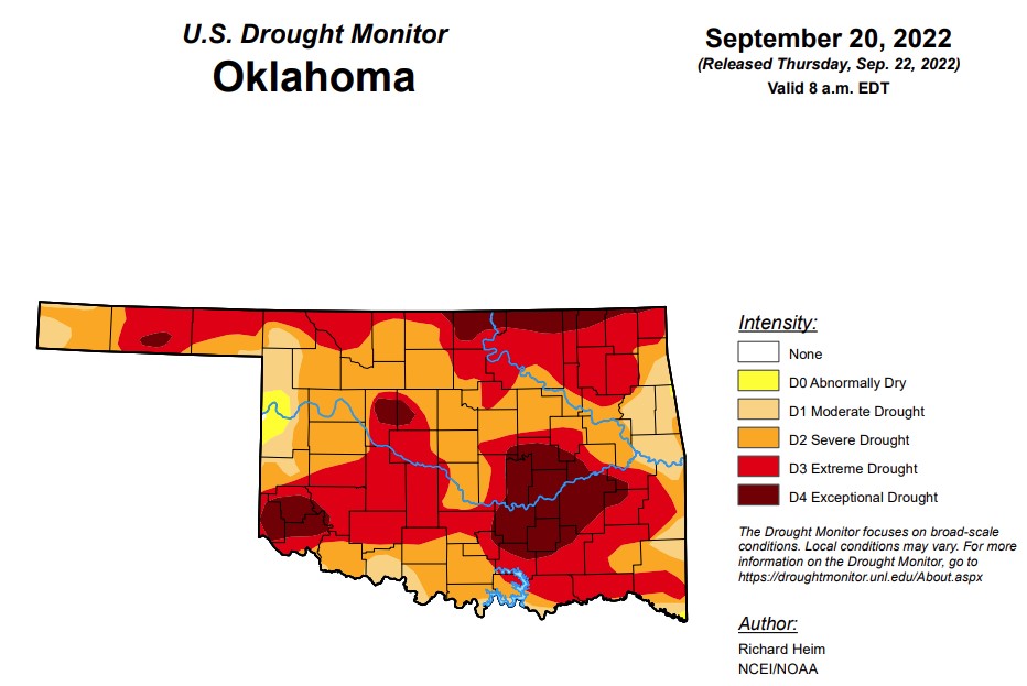 Exceptional Drought Jumps 10 Percentage Points in Oklahoma Since Last Week