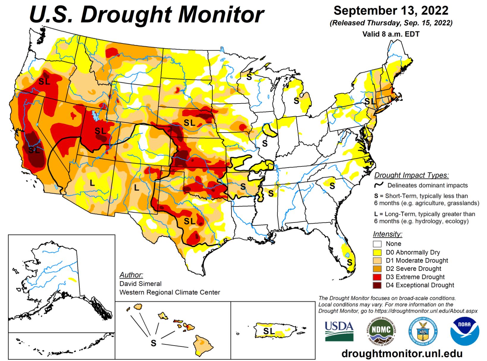 Warm Temps with Little Rain Increases Drought throughout the State
